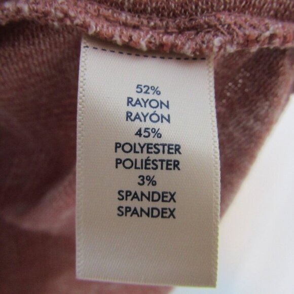 BKE Henley Long Sleeve Shirt Women's Med Pink Red Waffle Button - Picture 5 of 6